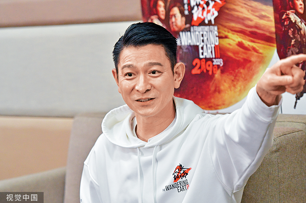 2023年2月7日,香港,刘德华出席《流浪地球2》宣传活动.(视觉中国)