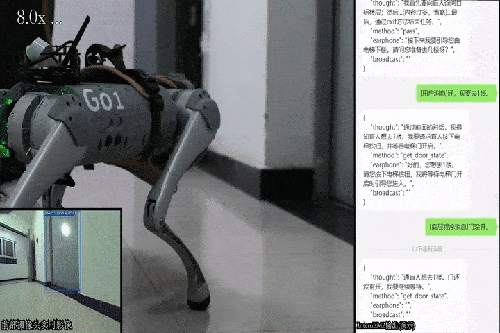 离线具身智能导盲犬指引视障人士进电梯