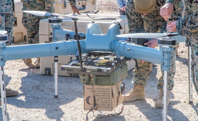 美国海军陆战队测试的TRUAS战术补给无人机系统原型机之一