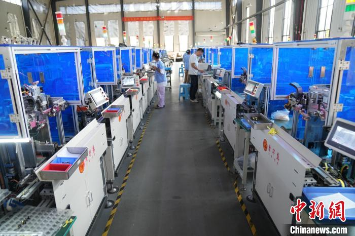 5月21日,缅甸工人在瑞丽沿边产业园内一家电子元件厂工作。中新社记者 刘冉阳 摄