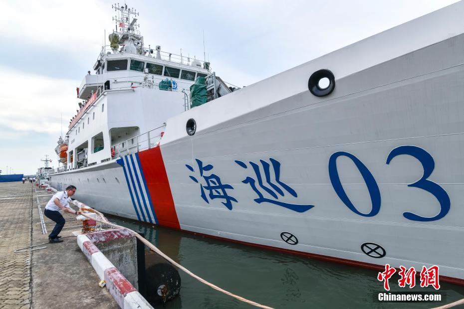 海南海事局海巡03轮首次巡航西沙海域