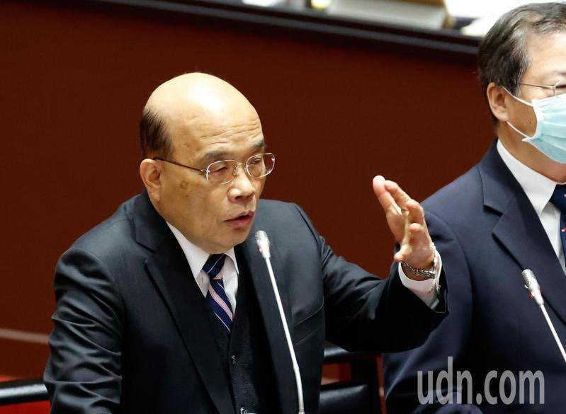 蘇貞昌3月2日接受質詢。 圖自台灣聯合新聞網