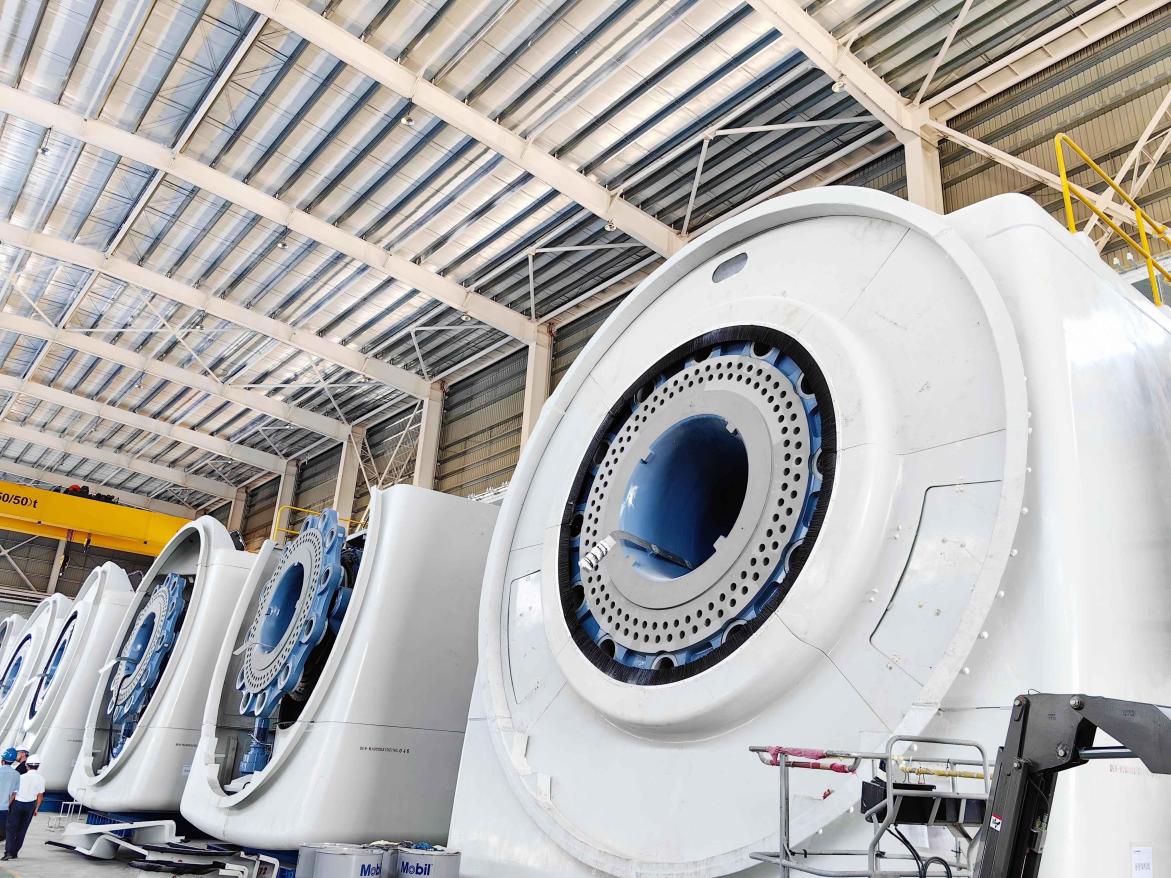 儋州洋浦海上风电产业园（环球网记者齐琛冏 摄）