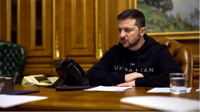 乌克兰总统泽连斯基于2022年12月26日在乌克兰基辅与印度总理莫迪通话 图源：外媒 