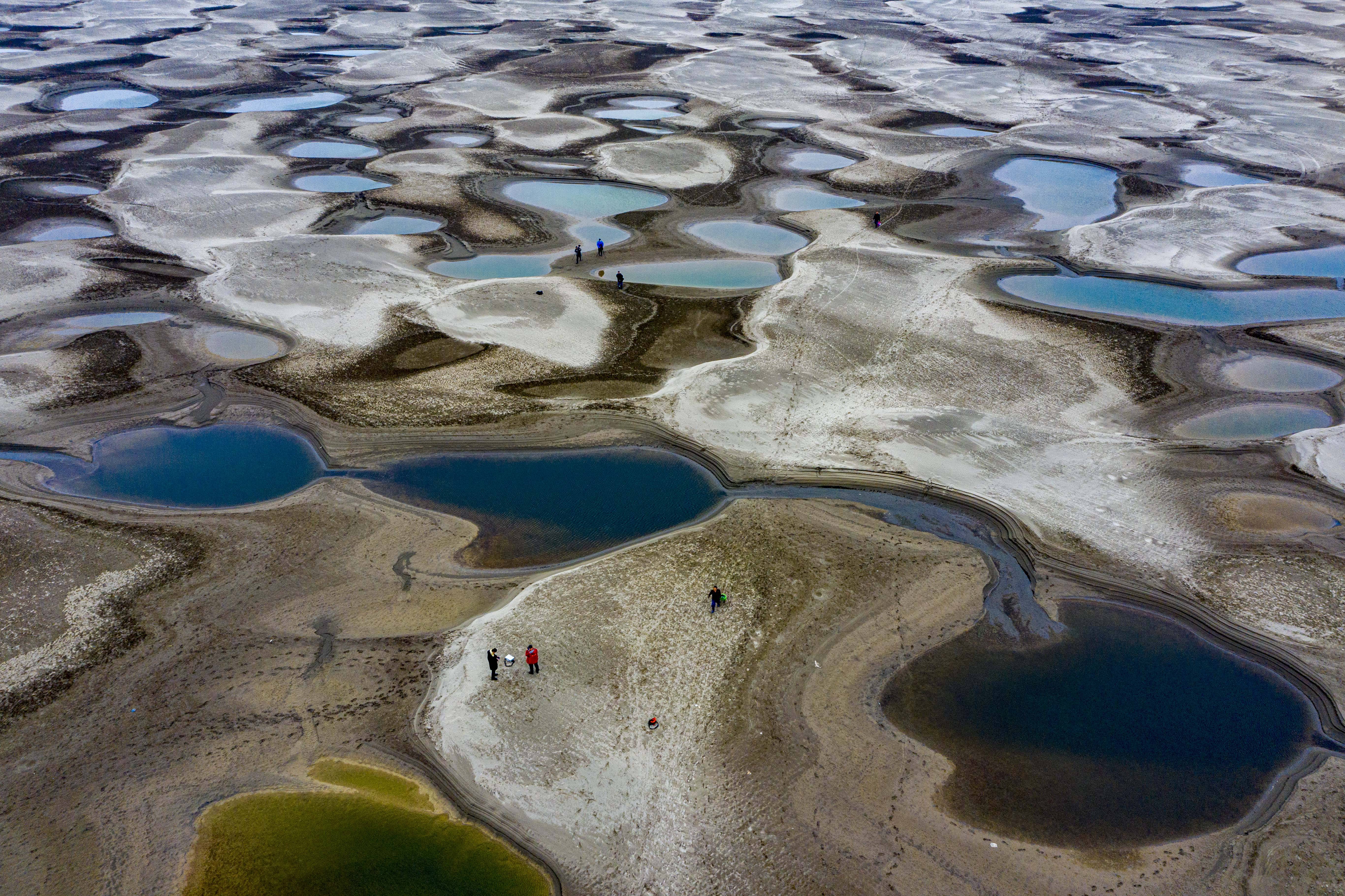 湖北团风罗霍洲江滩美如画