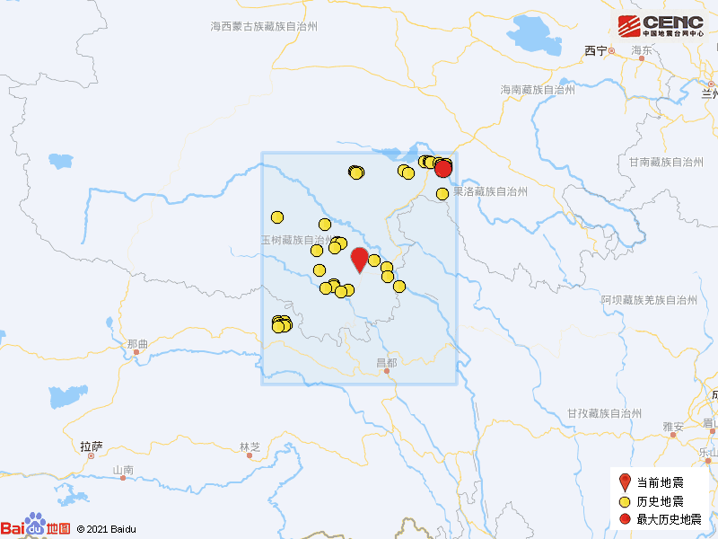 青海玉树州玉树市发生24级地震有感