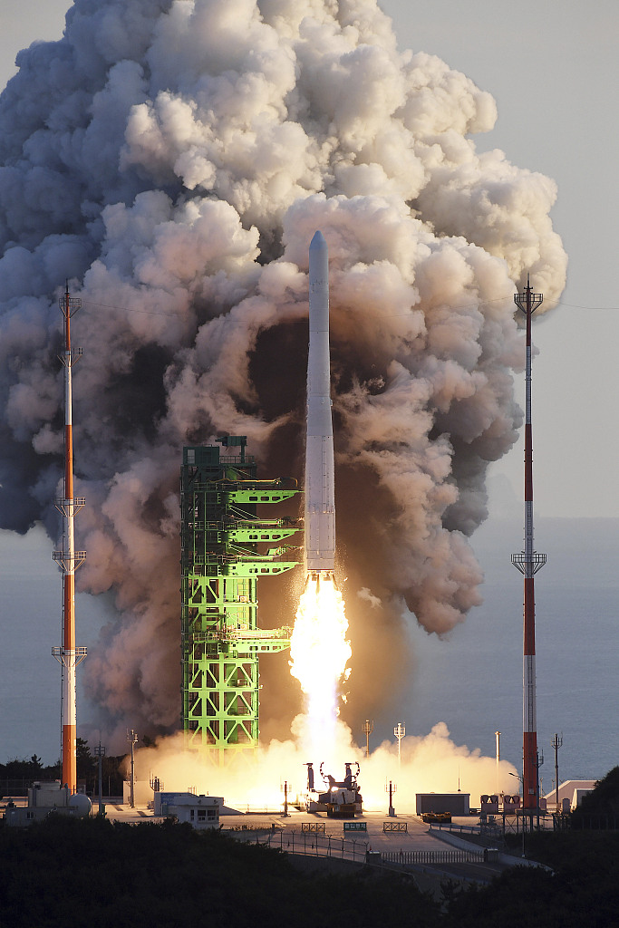 当地时间2021年10月21日，韩国运载火箭“世界”号当天下午发射。