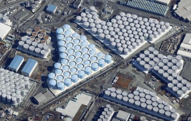 福岛第一核电站核污染水储藏罐资料图，共同社报道配图