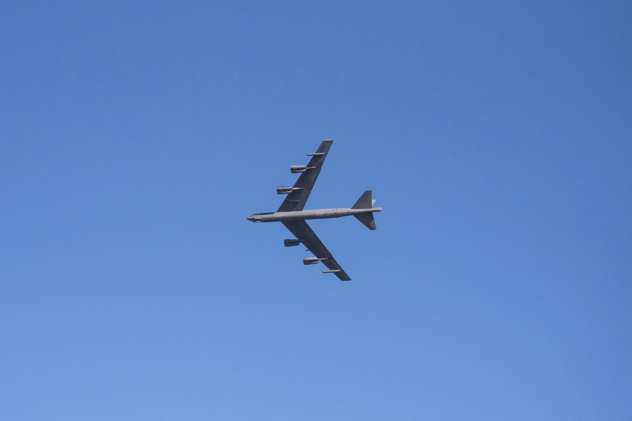 B-52H战略轰炸机，资料图。图源：澎湃影像