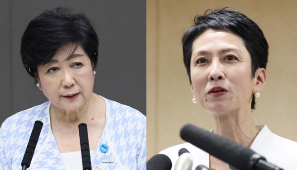 图为小池百合子（左）和村田莲舫 图源：日媒