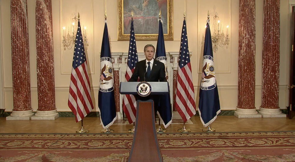 布林肯发表外交政策演讲 图源：美国国务院官网