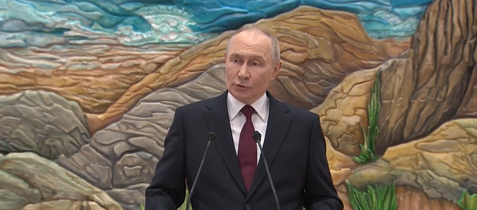 普京 图源：俄媒视频截图