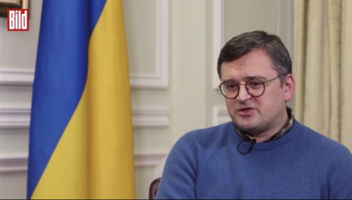 《图片报》12日发布对乌克兰外长库列巴的采访。