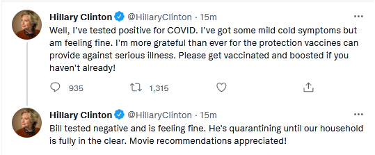 希拉里•克林顿推特截图