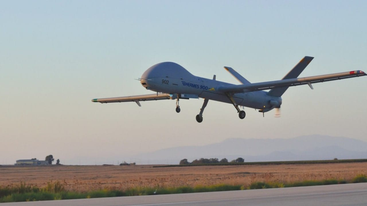 “赫尔墨斯”900型无人机 资料图 图源:以色列《耶路撒冷邮报》