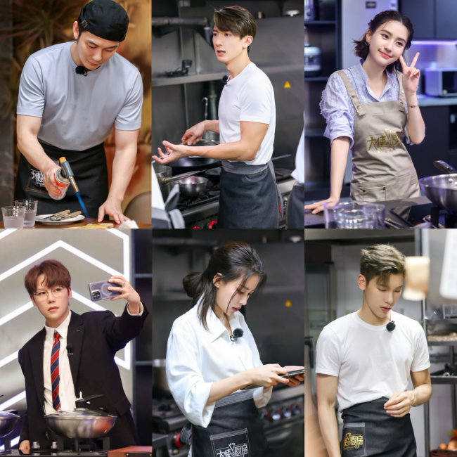 图注:明星嘉宾在驻华大使美食创意真人秀《大使的厨房》拍摄现场展示