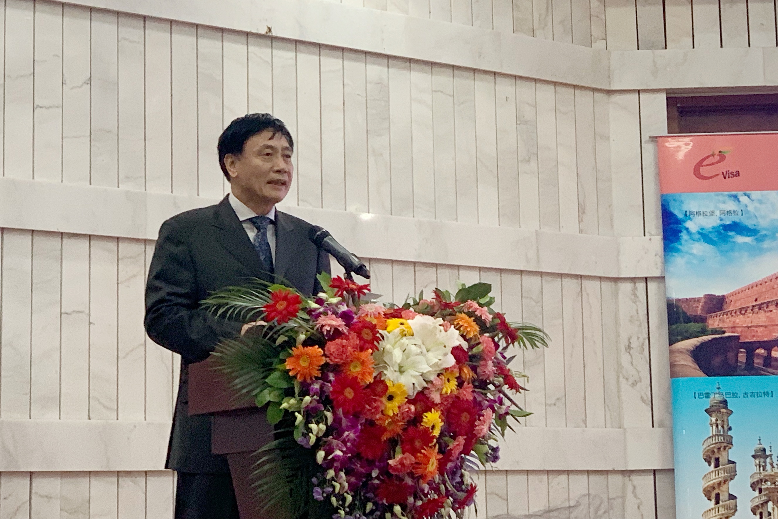 中国和平发展基金会秘书长徐建国致辞 环球网记者高蓉杰/摄