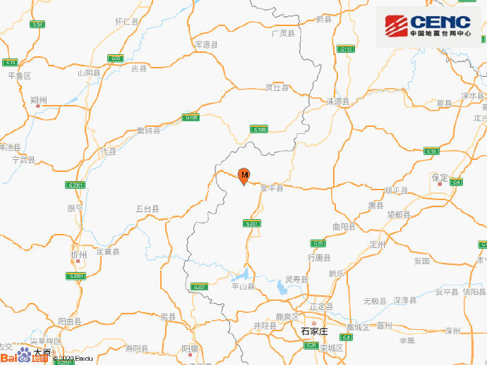 河北保定市阜平县发生27级地震部分网友表示有震感