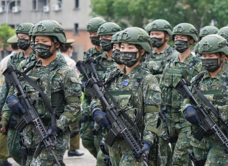 图为“宪兵指挥部”快速反应连士兵。（图片来源：台湾“中央社”资料图）