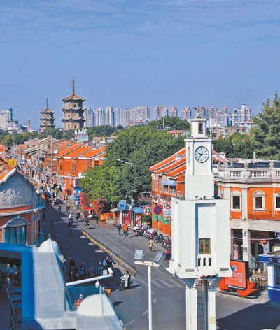 福建泉州中山路與西街交會處.李 瑩攝(人民視覺)