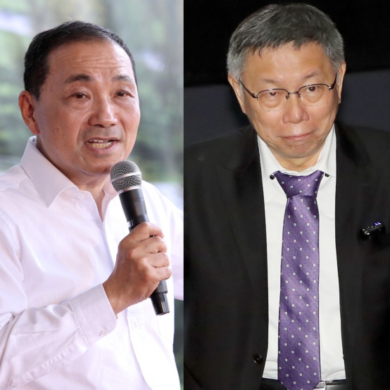 图自台湾中时新闻网报道称,针对密会韩国瑜谈"蓝白合",赵少康笑称,"