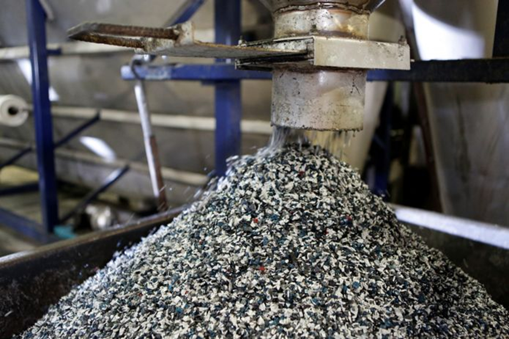 惠普海洋塑料回收项目-处理中的海洋塑料