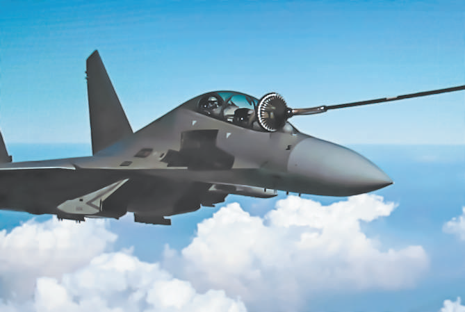 空中加油对接成功.