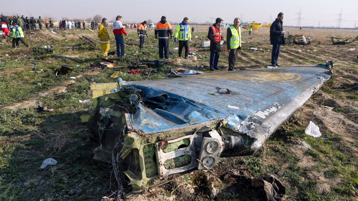 1月8日，乌克兰国际航空公司一架波音737客机从伊朗首都德黑兰起飞不久后被伊朗导弹误击坠毁，机上人员无一生还。