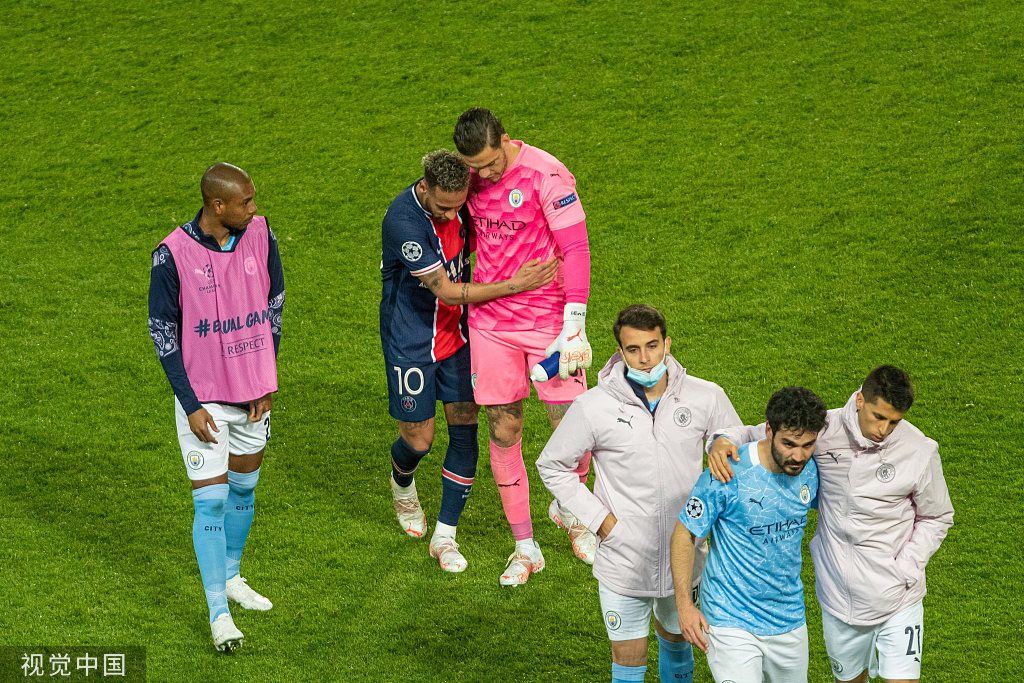 欧冠半决赛:巴黎1-2曼城