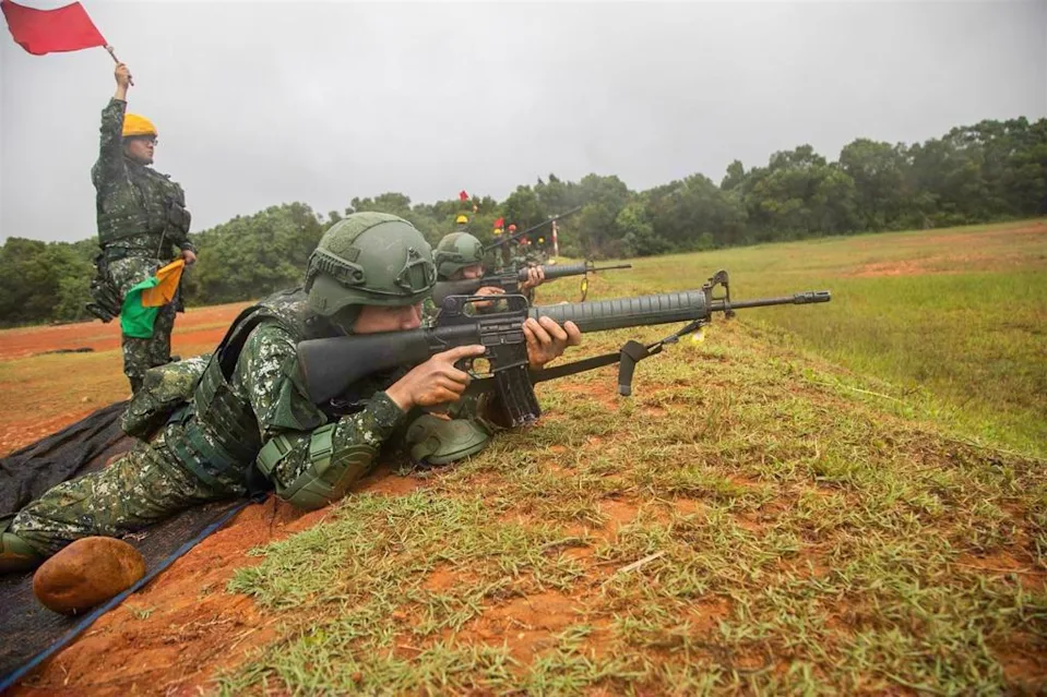 台军射击训练资料图 图源：台湾中时新闻网
