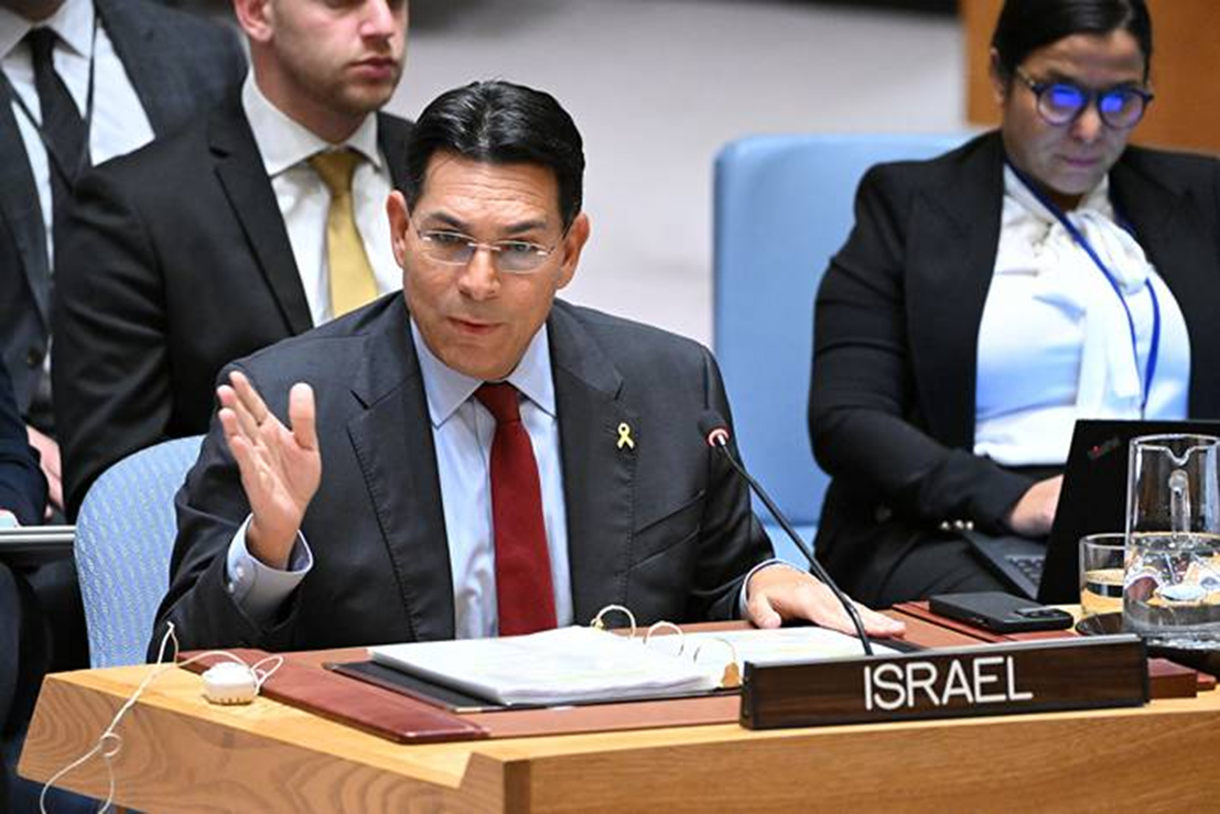 联合国网站当地时间10月28日发布消息称，达农在安理会会议上发言。图源：联合国网站