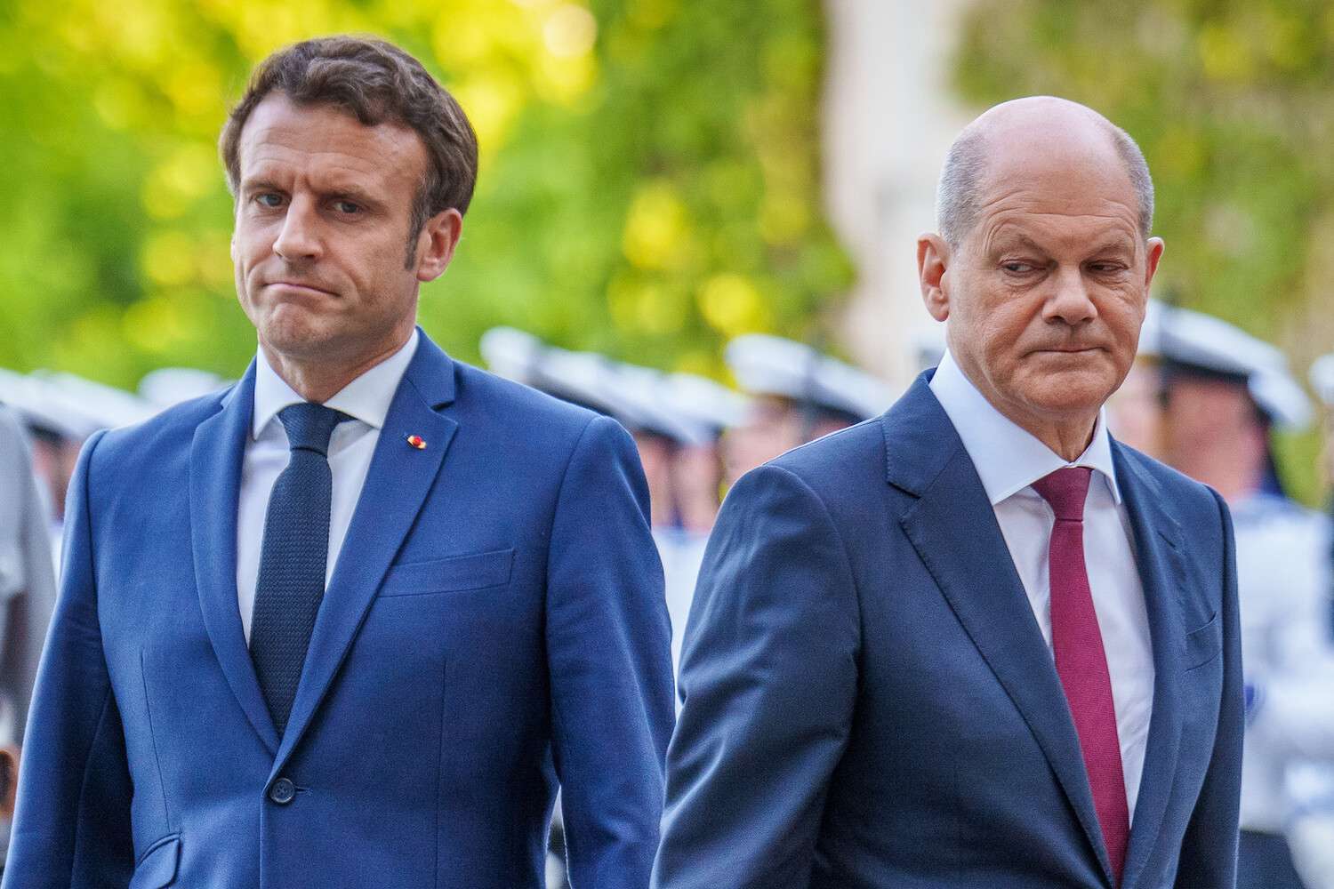 法国总统马克龙与德国总理朔尔茨 图源：美媒