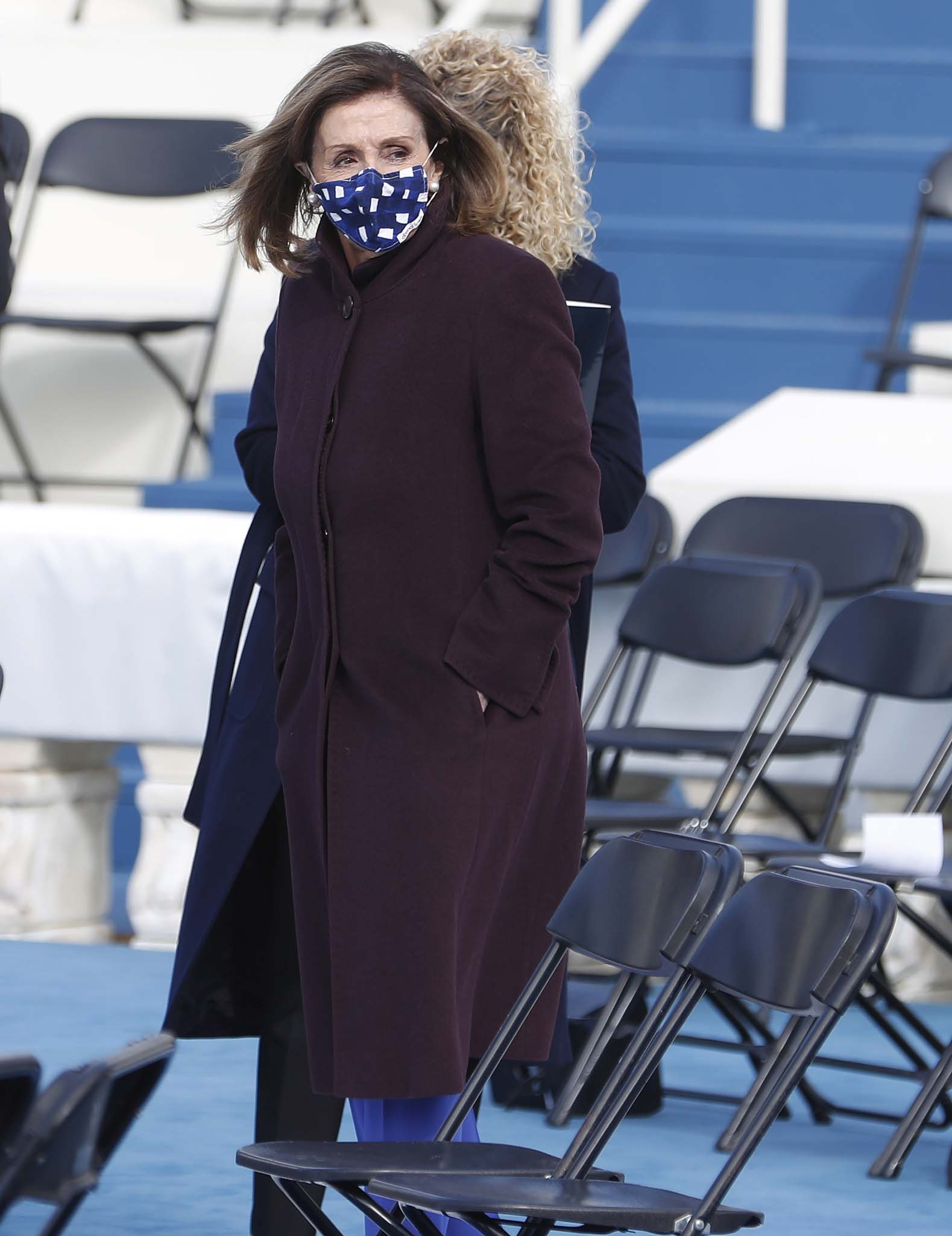 拜登就职典礼倒计时美国众议院议长佩洛西现场检查筹备情况