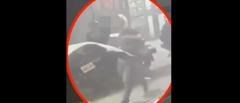 廖聪贤17晚间离开家中的监控画面。图源：台媒报道视频截图