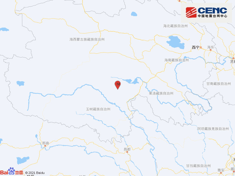 中国地震台网青海玉树发生32级地震震源深度10千米