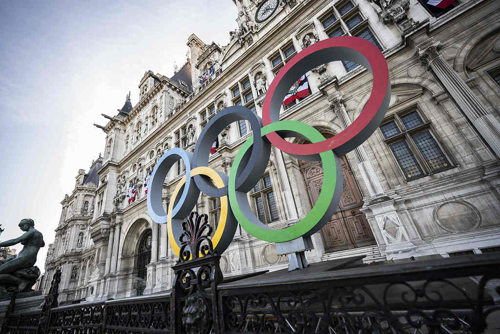 法国巴黎,奥运五环标志