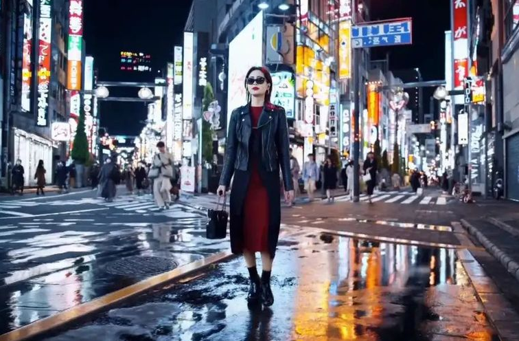 OpenAI于2024年2月发布的由Sora生成的“东京街头漫步”画面。