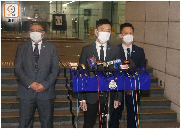 警方交代案情。图源:香港“东网”