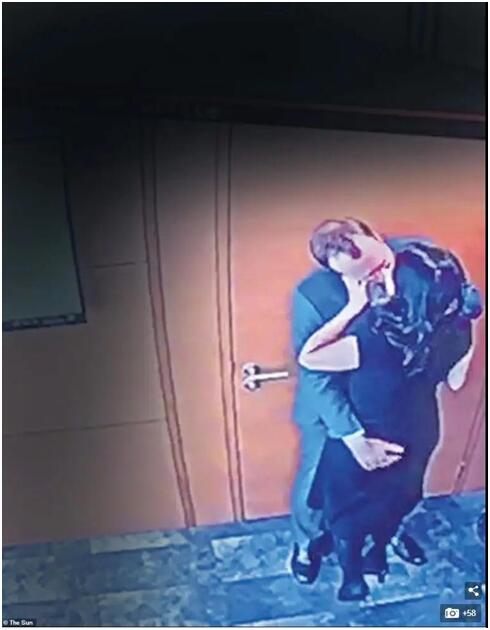 汉考克于被拍到与助手科拉丹吉洛热吻