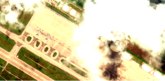 1月17日卫星拍摄的迪戈加西亚基地