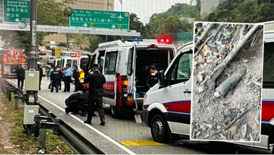 香港警方爆炸品处理课到场引爆炸弹。（图片来源：香港星岛网）