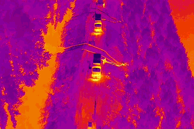 红外热成像画面