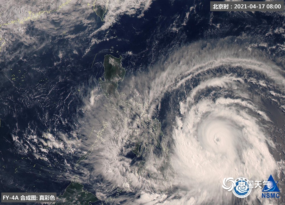 卫星之眼看舒力基台风中心已开眼目前已加强为强台风