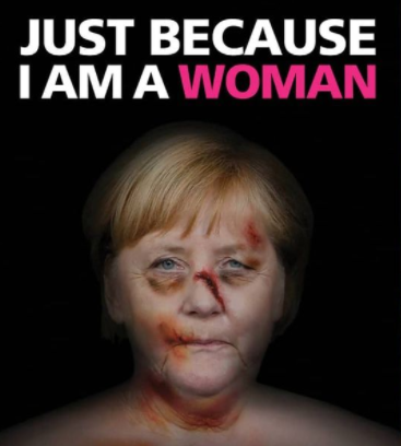 经PS的德国看守政府总理默克尔人物海报