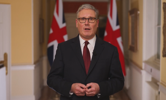 斯塔默当地时间3月1日在社交平台上分享自己就伊朗有关问题讲话视频 图源:斯塔默社交平台账号