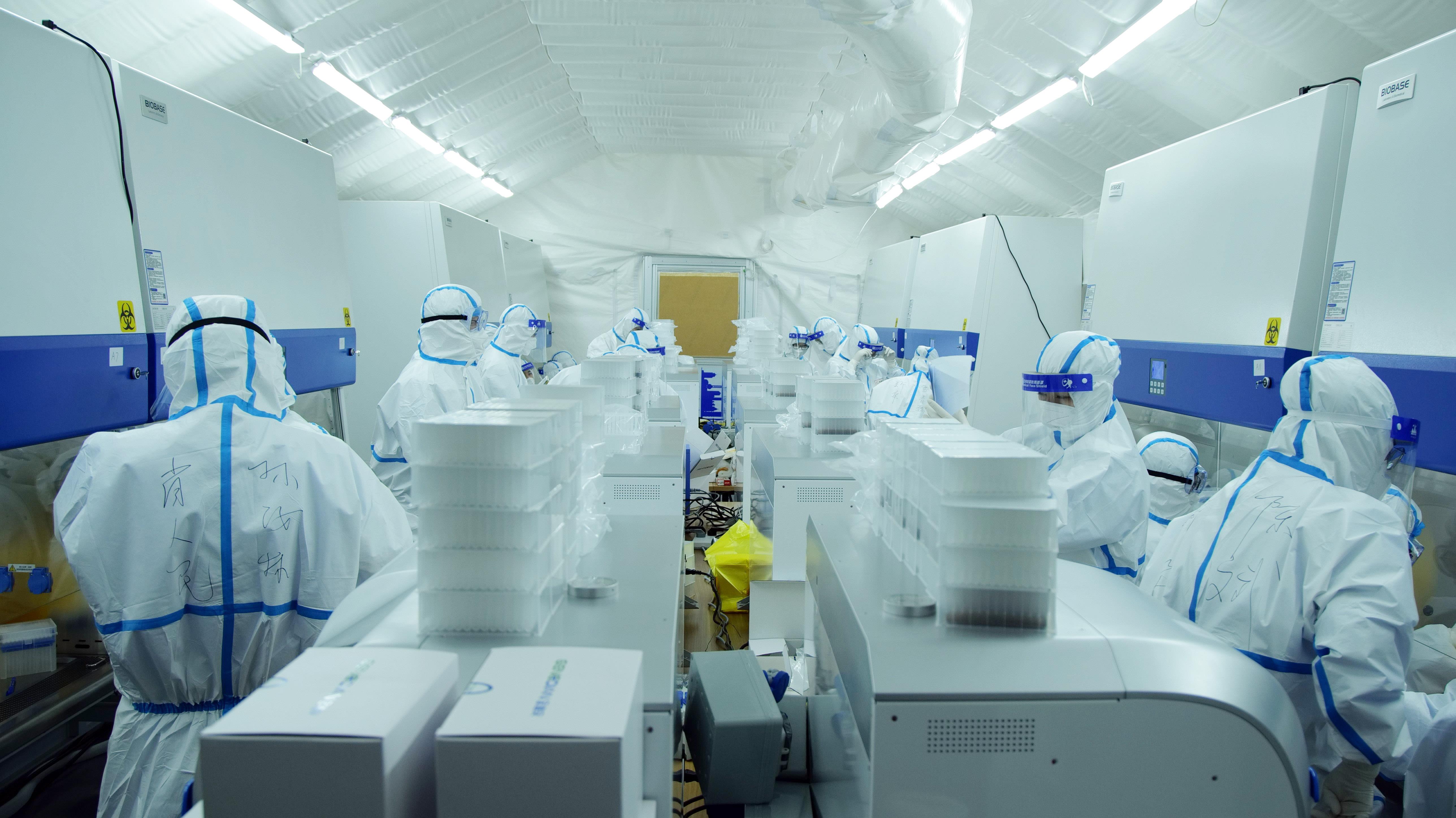 浙江绍兴3个气膜方舱实验室今天投入使用