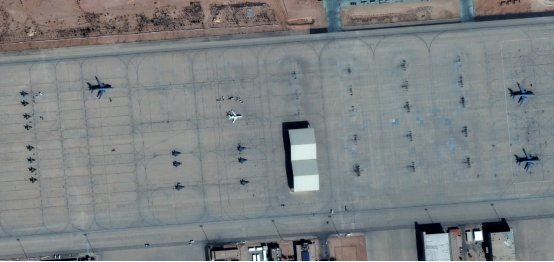 1月17日拍摄的苏丹王子空军基地卫星影像