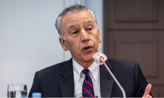 美国驻韩大使菲利普·戈德堡18日上午在首尔新闻中心举行的一场研讨会上发言。 图自韩媒