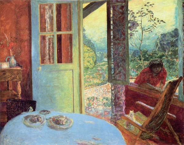 皮埃尔·博纳尔,《乡间起居室》,1913亨利·马蒂斯,《红色餐桌》,1908