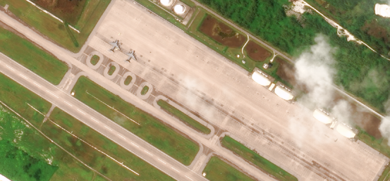 1月26日卫星拍摄的迪戈加西亚基地